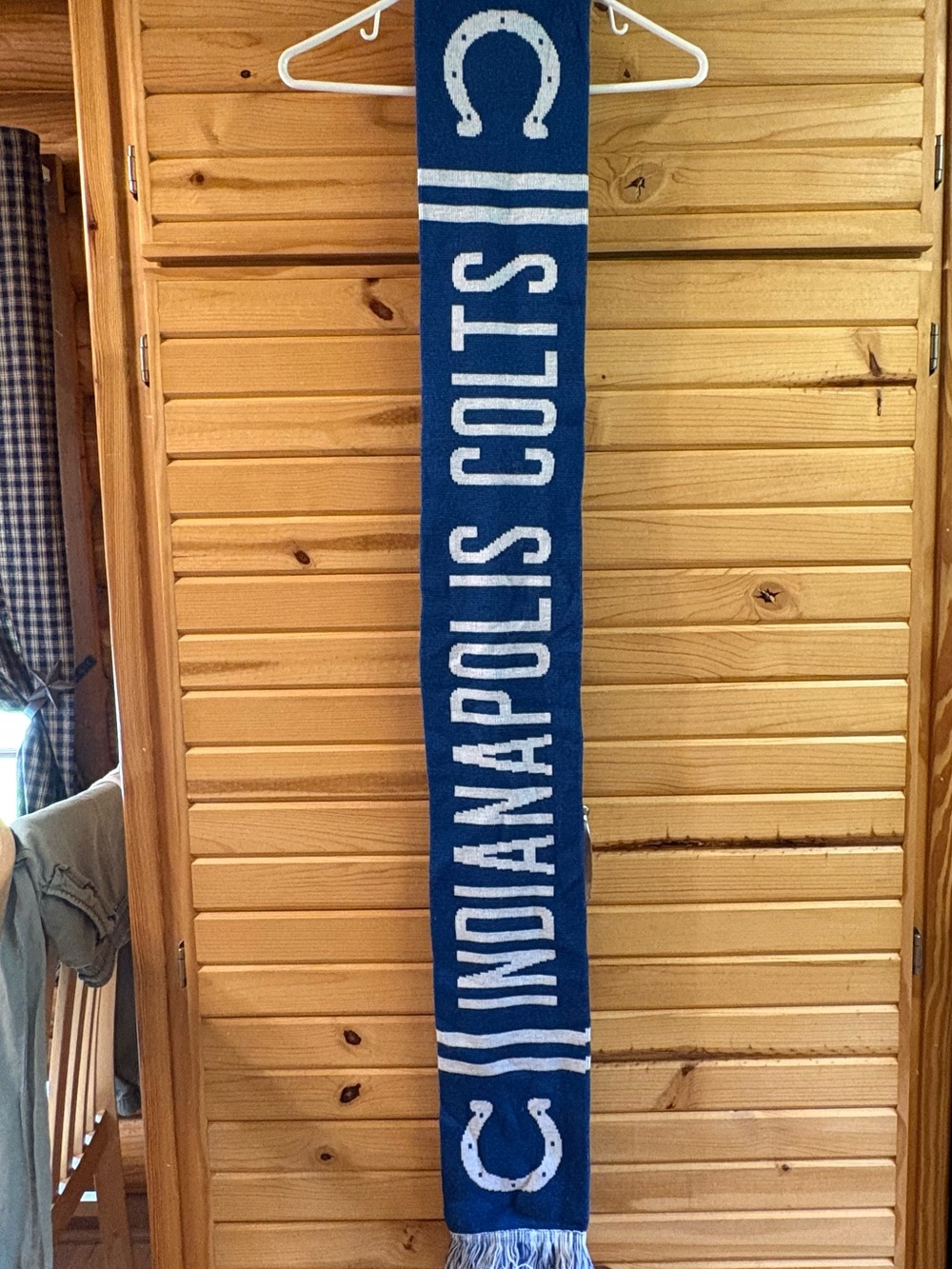 NFL Indianapolis Colts Blue and White Knit Scarf